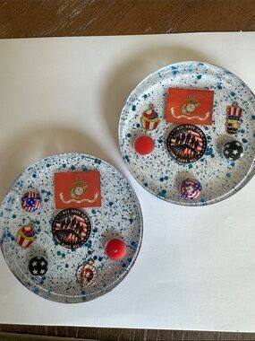 USMC resin coasters (2)